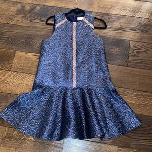 Tanya Taylor Drop-Waist Metallic dress size 4